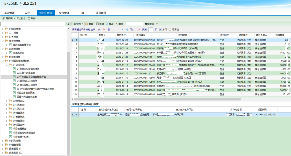 勤哲Excel服务器在供应链四流管理中的应用 - 业务架构